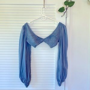 Indah crop top XS cloud blue 🩵